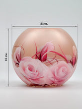 Load image into Gallery viewer, Table Handpainted Glass Vase for Flowers | Painted Art Glass Round Vase | Interior Design Home Room Decor | Table vase 6 inch
