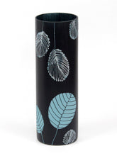 Load image into Gallery viewer, Painted Art Glass Cylinder Vase | Interior Design Home Decor | Table vase 12 in
